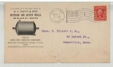 Chas. D. Elliott C. E. 59 Oxford St., Somerville, Mass 1905 B. F. Smith & Bro Artesian and Driven Wells - Front, Perkins Collection 1861 to 1933 Envelopes and Postcards